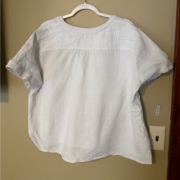 J.Crew Double Gauze Pop Over Blouse - Picture 4 of 8